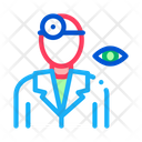 Oculist Doctor Silhouette Icon