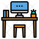 Office Desk Computer Icon