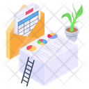 Data Analytics Office Documents Business Files Icon