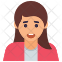 Office Girl Employee Accountant Icon