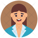 Office Girl Employee Accountant Icon