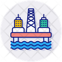 Offshore Oil Platform Drilling Industry Icon