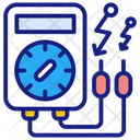 Ohmmeter Ammeter Current Detecting Meter Icon