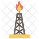 Oil Gusher Oil Well Pumpjack Icon