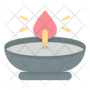 Oil Lamp Flame Candle Icon