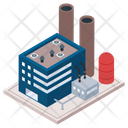 Oil Refinery Industry Mill Commercial Building Icon