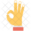 Ok Hand Gesture Icon