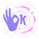 Ok Hand Sign  Icon