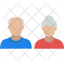 Old Age Lovers Old People Couple Icon
