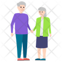 Older Couple Old Citizens Old People Icon