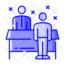 One On One Meeting F 2 F Meeting Face To Face Communication Icon