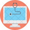 Online Aid Medical Stethoscope Icon