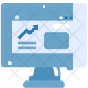 Online Analytics Graph Monitor Icon