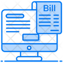 Online Bill Digital Invoice Voucher Icon