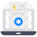 Online Bill Digital Invoice Voucher Icon