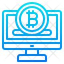Online Bitcoin Bitcoin Computer Icon