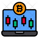 Laptop Bitcoin Icon