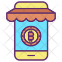 Online Shop Online Bitcoin Shop Online Mobile Bitcoin Icon