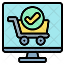 Online Check Cart Check Cart Verify Shopping Item Icon