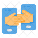 Smartphone Hands Networking Icon