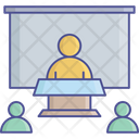 Online Collaboration Telepresence Video Conferencing Icon