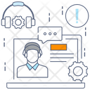 Online Consulting Online Discussion Remote Consultation Icon