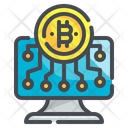 Online Cryptocurrency Computer Digital Currency Money Bitcoin Icon