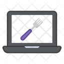Online Cutlery Online Restaurant Online Spoon Icon