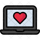 Laptop Love Heart Icon
