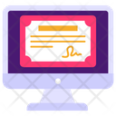 Online Award Online Certificate Deed Icon