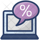 Online Discount Shopping Discount Ecommerce Icon