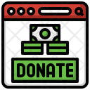 Online Donate Online Money Charity Icon