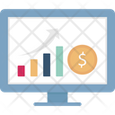 Online Earning Growth Online Graph Dollar Icon