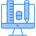 Online Education Pincil Scale Icon