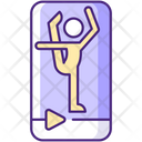 Online Fitness Stretching Icon