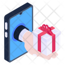 Online Gift Shipping Online Gift Delivery Online Present Delivery Icon