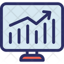Online Graph Online Infographics Bar Chart Icon