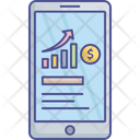 Mobile Graph Market Analysis Marketing Icon