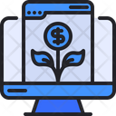 Online Investment Growth Plant Icon