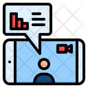 Online Learning Video Call Communication Icon