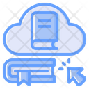 Online Library Elearning Cloud Library Icon