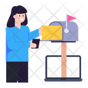 Online Mail Online Mailbox Online Mailing Icon