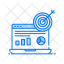 Online Marketing Target Market Dartboard Icon