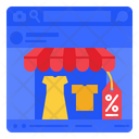 Online Marketplace Shopping Website Online Cloth Shopping Icon