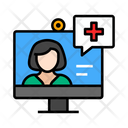 Help Online Medical Service Online Medical Help Icon