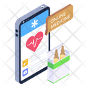 Online Medicines Medical App Online Healthcare Icon