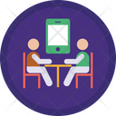 Online Meeting Mobile Business Meeting Icon