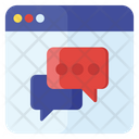 Online Message Online Communication Webchat Icon