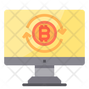 Online Exchange Money Bitcoin Cryptocurrency Online Money Exchange Exchange Bitcoin Icon