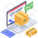 Online Order Booking Online Delivery Parcel Booking Icon